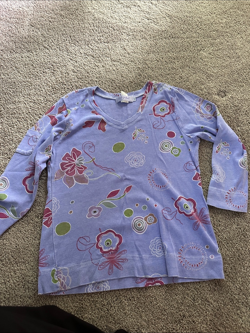 Women’s fresh produce periwinkle top